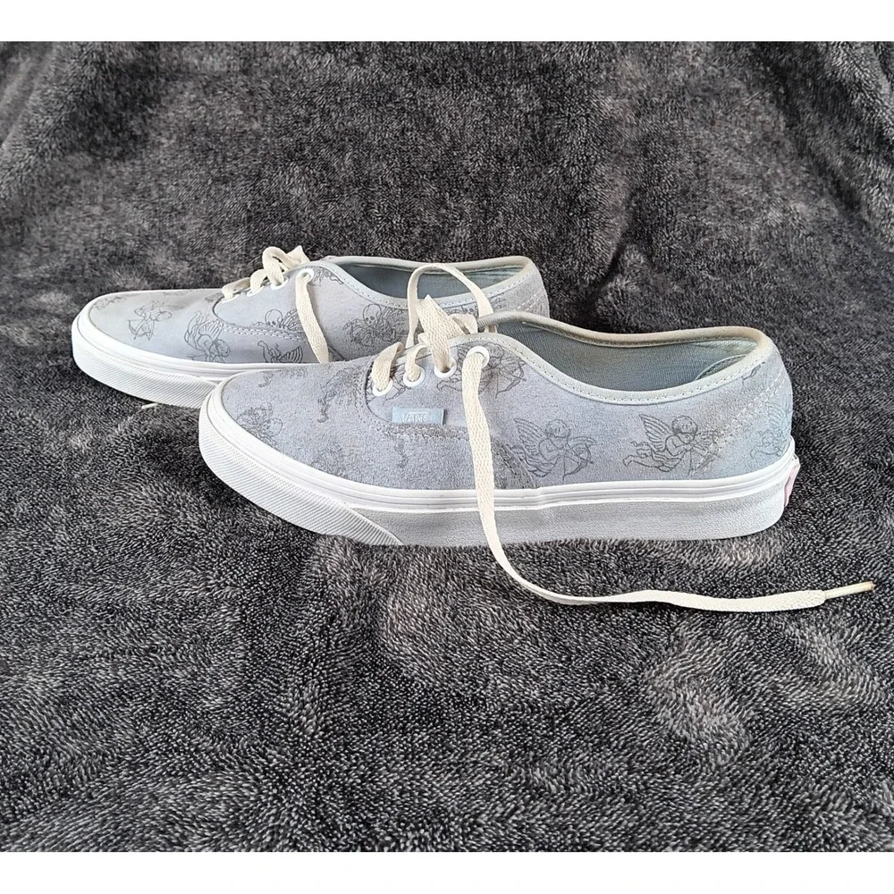 Vans Authentic‎ Cherub Angel Skeleton Print Lace Up Suede Sneakers Women Size 7